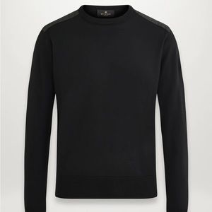 Belstaff ‘Kerrigan’ Black Wool Crew Neck Sweater Size L